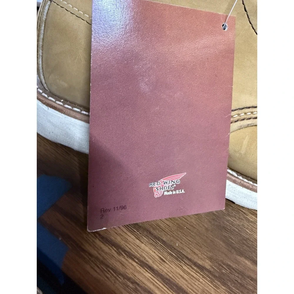 Red Wing 2878 Classic Moc Toe Boots Mens 7 EE Dry Tanned USA NOS Leather